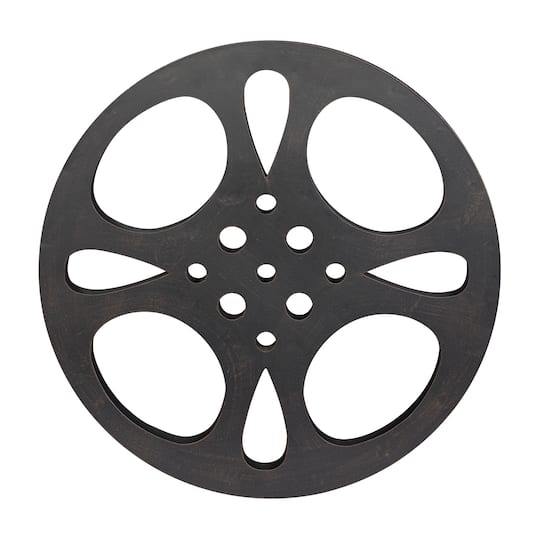 Gray Round Metal Industrial Wall Décor